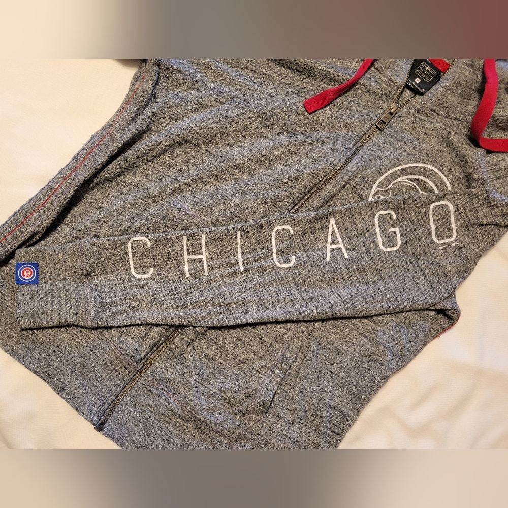 Women's Chicago Cubs Nike Gray Vintage Full-Zip Hoodie